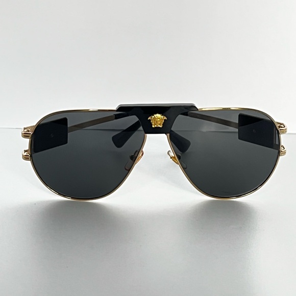 Versace Accessories - Versace Black and Gold Sunglasses